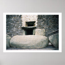 Newgrange Ireland : Ancient Spiral Stone Symbols Poster