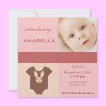 Newly Born Baby Girl invitations
