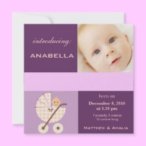 Newly Born Baby Girl invitations