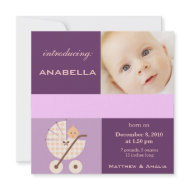 Newly Born Baby Girl invitation