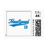 Newlywed 12 (Baseball Script Blue) Stamp