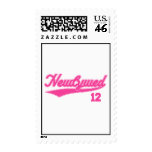 Newlywed 12 (Baseball Script Pink) Postage Stamps