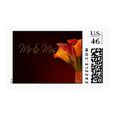 Newlywed calla lily postage