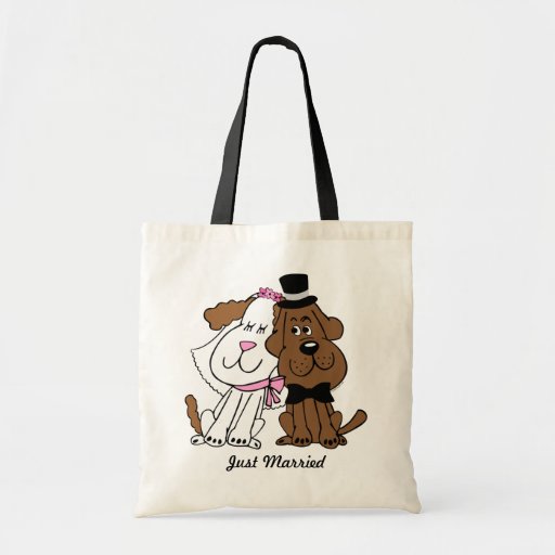Newlywed Dogs Personalized Tote Bag | Zazzle
