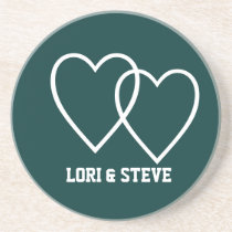 Newlywed hearts coasters