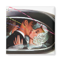Newlywed Kiss Magnet magnet