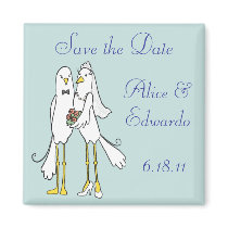 Newlywed Pair Save the Date magnets