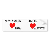 Newlyweds & Lovers - bumper sticker bumper stickers by Horseshoes3 Newlyweds & Lovers - bumper sticker bumper stickers