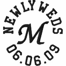 Newlyweds Monogram With Date Polo embroidered shirts by MonogramGifts Newlyweds Monogram With Date Polo embroidered shirts