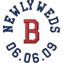 Newlyweds Monogram With Date Polo embroidered shirts by MonogramGifts Newlyweds Monogram With Date Polo embroidered shirts