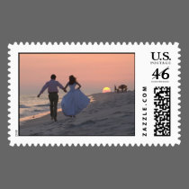 Newlyweds Running into the Sunset, the Future postage