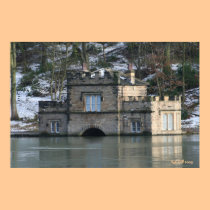 Newmillerdam Boat House trapped by the Frozen Lake posters