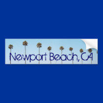 Newport Beach California Palm Trees Bumper sticker bumper stickers