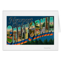 Newport, California - Large Letter Scenes Greeting Card