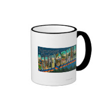 Newport, California - Large Letter Scenes Mugs