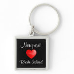 Newport Rhode Island Heart Premium Key Chain keychains