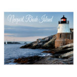 Newport Rhode Island Sunset Lighthouse  Postcard