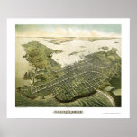 Newport, RI Panoramic Map - 1878 Posters