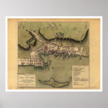 Newport, RI Town Map - 1777 Posters