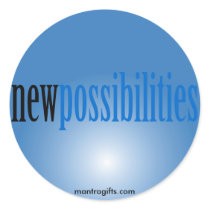 newposs, mantragifts.com round sticker