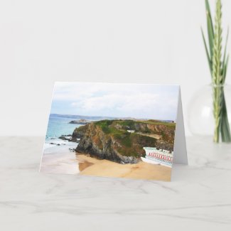 Newquay beach , UK card