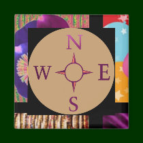 NEWS : Compass North East West South magnets by doonagiri NEWS : Compass North East West South magnets