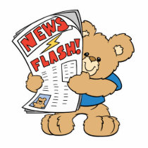 News Flash Teddy Bear photo sculptures