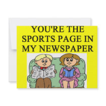 NEWS paper sports page lovers invitations by jimbuf NEWS paper sports page lovers invitations