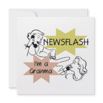 Newsflash I'm a Granma Tshirts and Gifts Custom Announcement