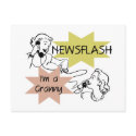 Newsflash I'm a Granny T-shirts and Gifts postcard