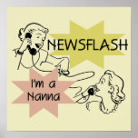 Newsflash I'm a Nanna T-shirts and Gifts Print