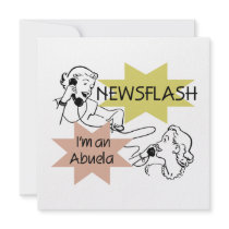 Newsflash I'm an Abuela T-shirts and Gifts Custom Invitation