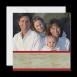 Newsletter on Back Red Bird Bird Holiday Card