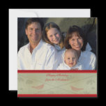 Newsletter on Back Red Bird Bird Holiday Card