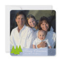 Newsletter on Back Red Damask Tree Christmas Card invitations