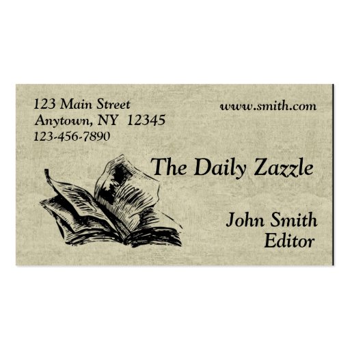 Newspaper Business Card (front side)