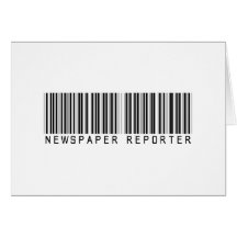 Newspaper Reporter Bar Code Card