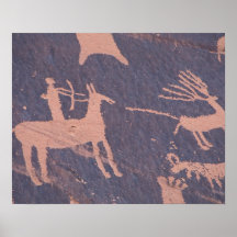 Newspaper Rock, S.P., UT Near Monticello. Poster