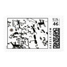 Newspaper Rock Stamp