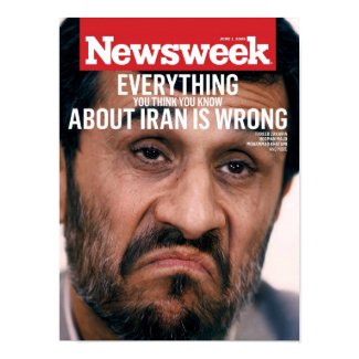 Iran Newsweek back issue reprint / cover print. 