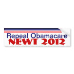 Newt  2012 bumper stickers