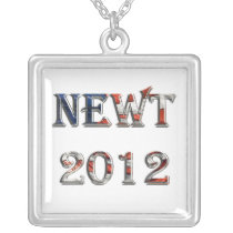 Newt 2012 with American flag letters Necklace necklaces