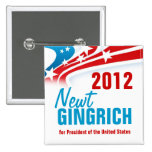 Newt Gingich Pinback Button
