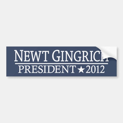 Newt Gingrich 2012 Bumper Sticker