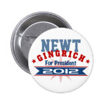 NEWT Gingrich 2012 Pinback Button