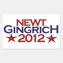 Newt Gingrich 2012 Rectangle Sticker