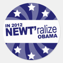 NEWT Gingrich 2012 Round Stickers
