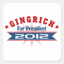 NEWT Gingrich 2012 Square Sticker