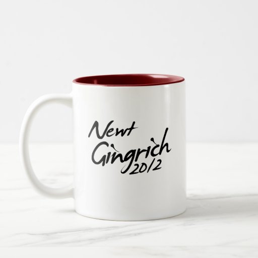 NEWT GINGRICH AUTOGRAPH 2012 MUG
