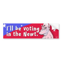 Newt Gingrich Cartoon Bumper Sticker caricature